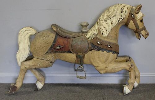 "Dapple Gray" Carousel Horse in Old Paint.