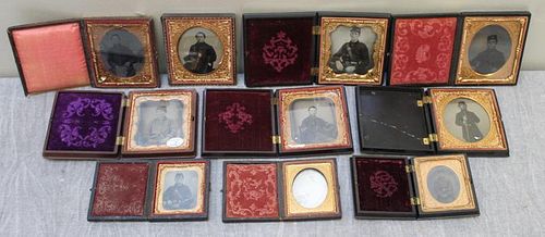 Group 10 Cased Civil War & Other Military Images