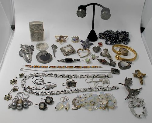 JEWELRY. Miscellaneous Grouping of Silver Jewelry.