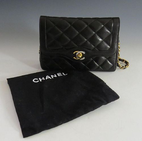 A Chanel vintage 'Paris Limited' black quilted lambskin