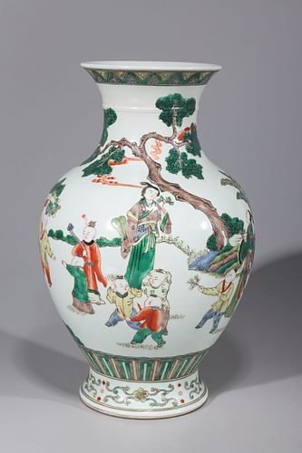 Chinese Famille Verte Porcelain Vase
