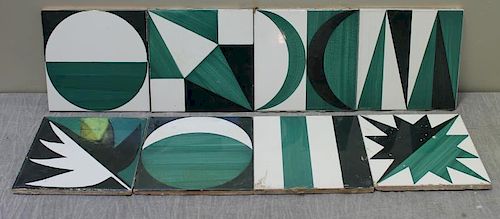 Collection of 177 Gio Ponti Glazed Ceramic Tiles.