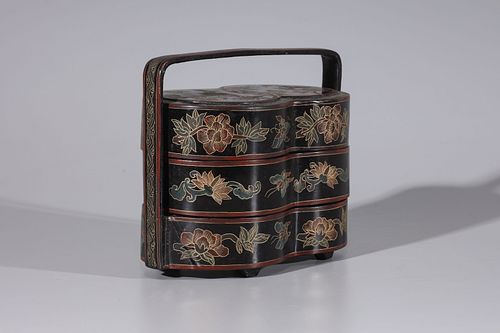 Chinese Lacquer Stacking Boxes