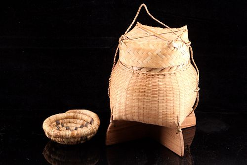 Papago Tohono O'odham Coil & Serving Baskets