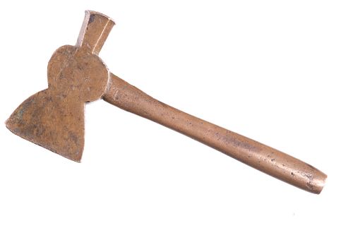 19th Century Solid Brass French Frontier Sugar Axe