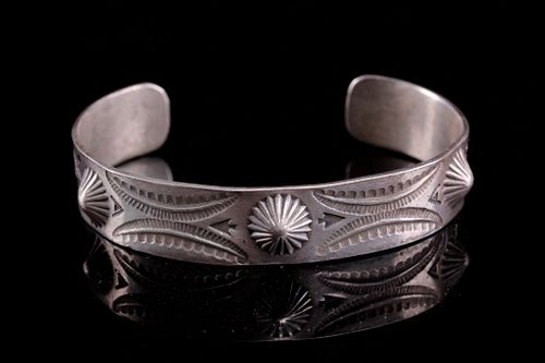 Fred Harvey Navajo Sterling Silver Bracelet
