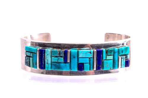 Navajo Sterling & Turquoise Multi-Stone Bracelet