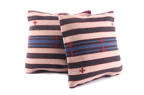 Starlight Crosses Wool Set of Pillows by L. Lazo