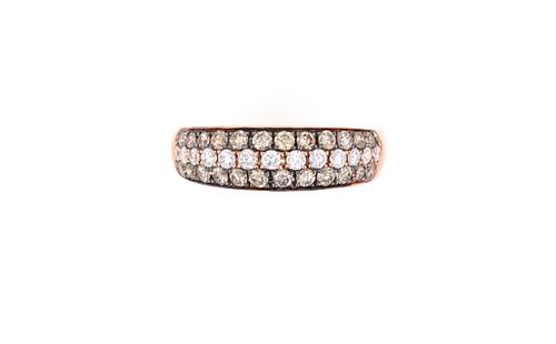 Vintage Brown Diamond 14k Rose Gold Ring