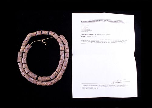 Matched Venetian Millefiori Bead Necklace 1800's