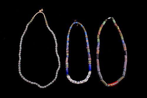 Venetian Fancy Milifiori Trade Bead Necklaces (3)