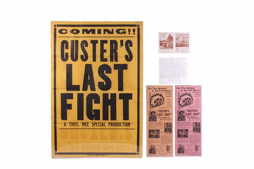 Custer's Last Stand Film Poster & Broadside c.1912
