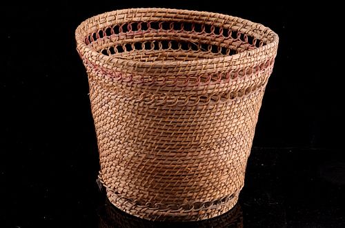 Yurok Tribal Trinket & Fishing Woven Basket