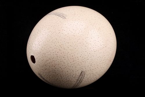 Original South African, San Etched Ostrich Egg