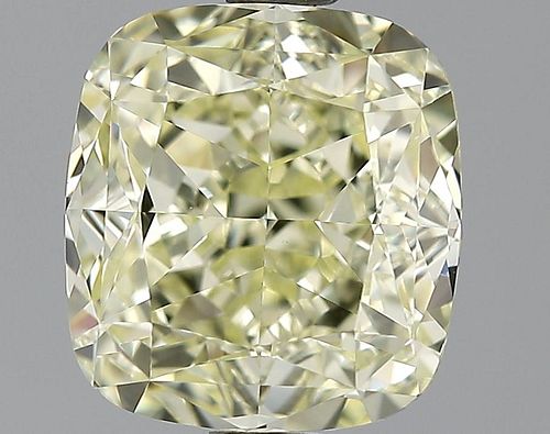 2.62 ct., Fancy Light Yellow/VVS2, Cushion cut diamond, unmounted, GM-0883
