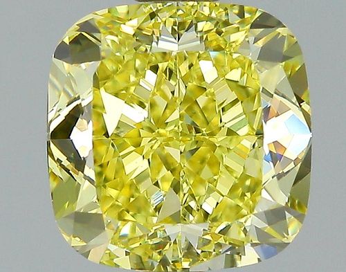 2.28 ct., Fancy Intense Yellow/VS1, Cushion cut diamond, unmounted, GM-0945