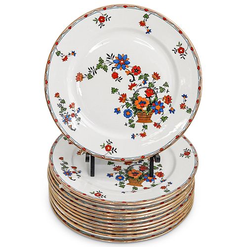 (13 Pc) Royal Stafford English Porcelain Dinner Plates