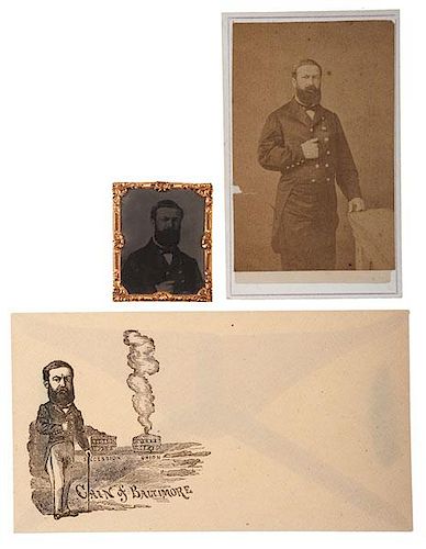 George Kane, Politician and Police Marshal During 1861 Baltimore Riot, CDV, Tintype, & Cover 