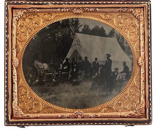 Half Plate Tintype of "Camp Willard," GAR Reunion Encampment 