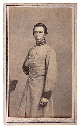 CSA Lt. Colonel J.S. Walker, 12th Arkansas Infantry, CDV 