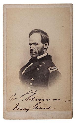 General William T. Sherman Signed CDV 