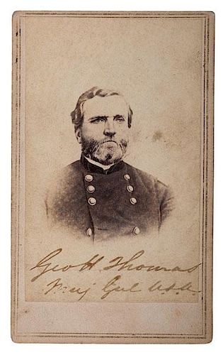 General George H. Thomas Signed CDV 