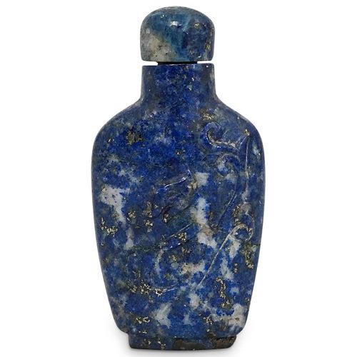 Japanese Lapis Lazuli Carved Snuff Bottle