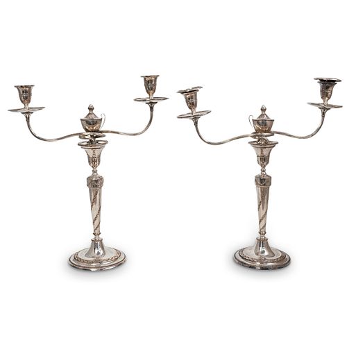 19th Cent. English Silver Plated Candelabras