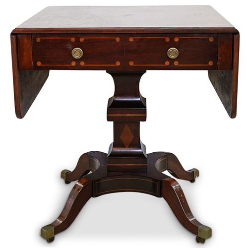 Antique English Drop Leaf Game Table
