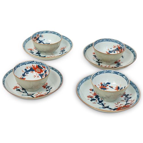(8 Pc) Antique Chinese Porcelain Teacups and Saucers