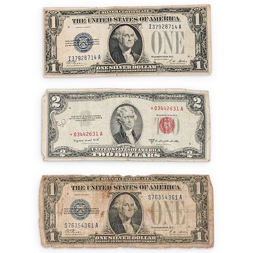 (3Pc) US Bank Note Grouping