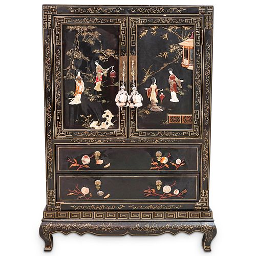 Chinese Lacquered Wood Cabinet