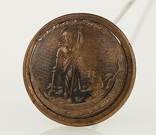Virginia Button Hatpin Possibly Removed from CSA General Stonewall Jackson's Uniform 