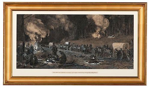 Norman Mills Price, The Battle of the Wilderness, Gouache on Board 