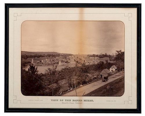 Mammoth Plate Albumen Photographs of Bellows Falls, Vermont, by Taft and Blake 