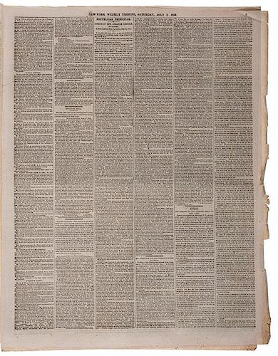 Abraham Lincoln's "House Divided" Speech, Early "New York Tribune" Printing 