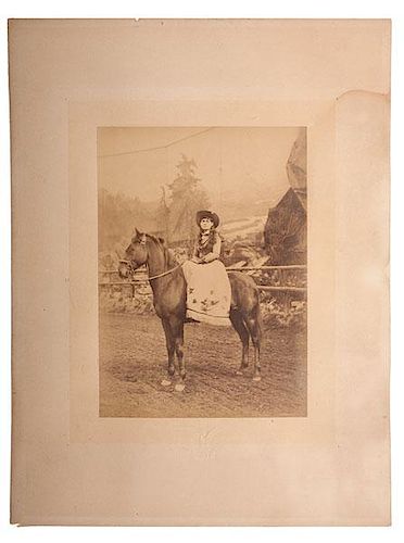 Wild West Show Group of Photographs by Prince Roland Bonaparte, Featuring Previously Unknown Portrait of Annie Oakley 