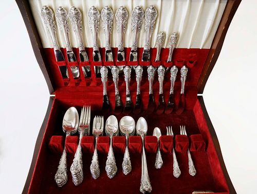 Wallace Sterling Silver Flatware Service in the "Sir Christopher" Pattern