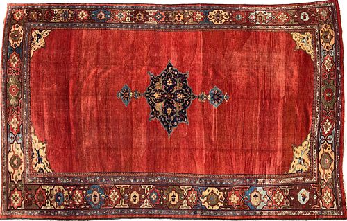 Antique Mahal Wool Carpet, circa 1920s
