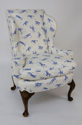 Queen Anne Style Wing Chair
