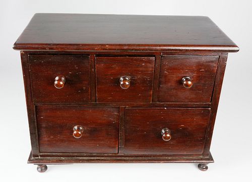 American Five-Drawer Spice Chest, 19th Century