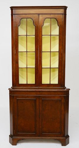 Antique English Walnut Diminutive Corner Cabinet