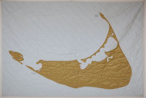 Contemporary Nantucket Map Quilt
