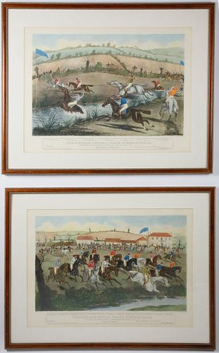 Pair of Hunting Prints Published by I.W. Laird