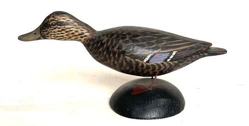 Miniature Reaching Black Duck by Crowell