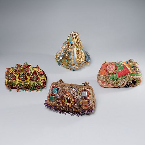 Group of Mary Frances embellished handbags