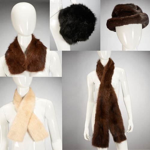 Group of ladies fur accessories