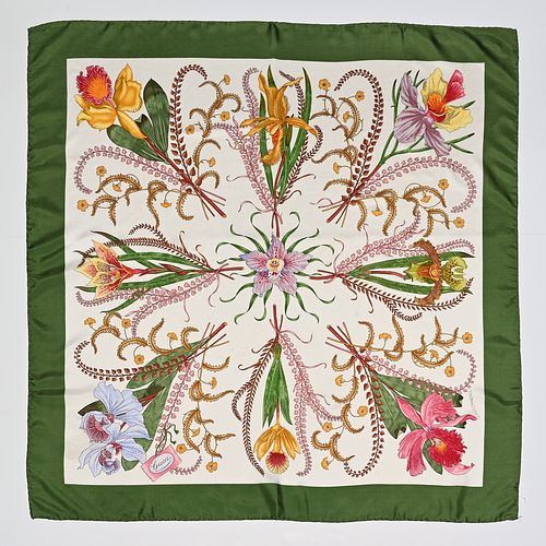 Gucci floral print silk scarf
