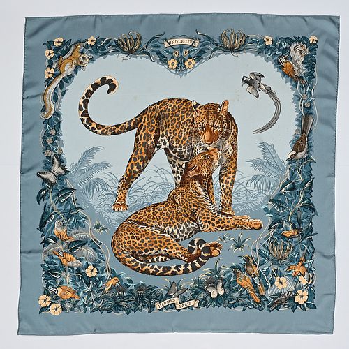Hermes "Jungle Love" 90 cm silk scarf