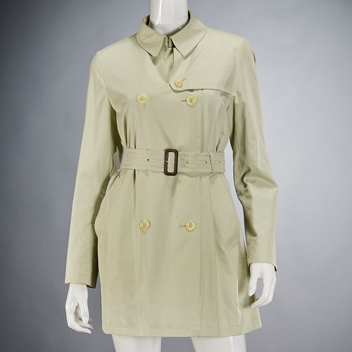 Ladies Burberry pale green trench coat